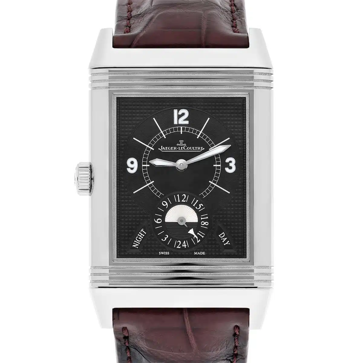 Jaeger-LeCoultre Grande Reverso Duo 273.8.85 Men’s Stainless Steel Watch B/P – image 3