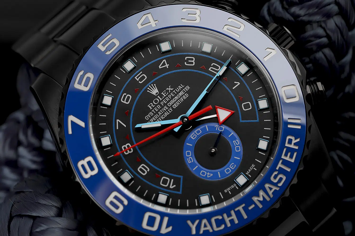 Rolex Yacht-Master II watch, dial detail