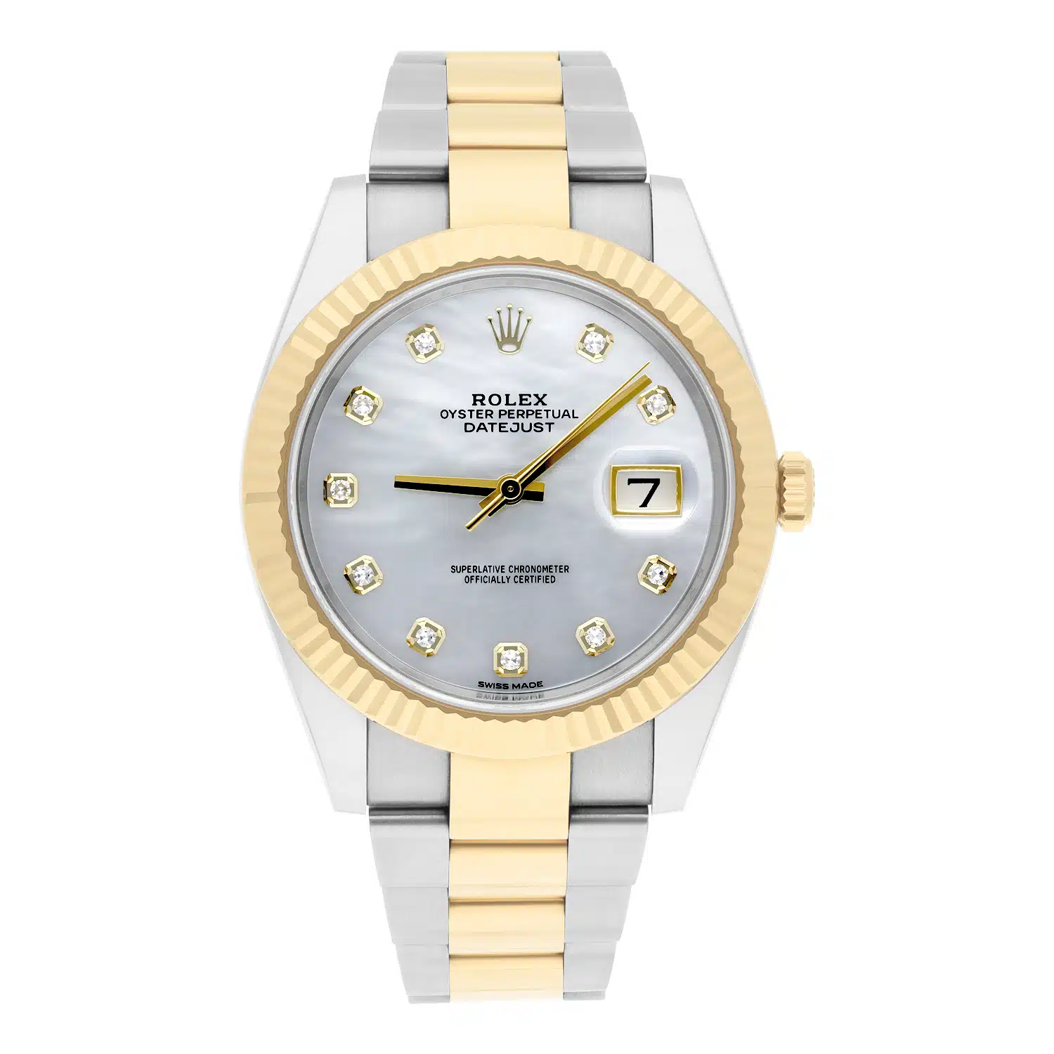 Rolex Datejust 41 Mother of Pearl Diamond Dial 126333 Oyster Band Complete – image 2
