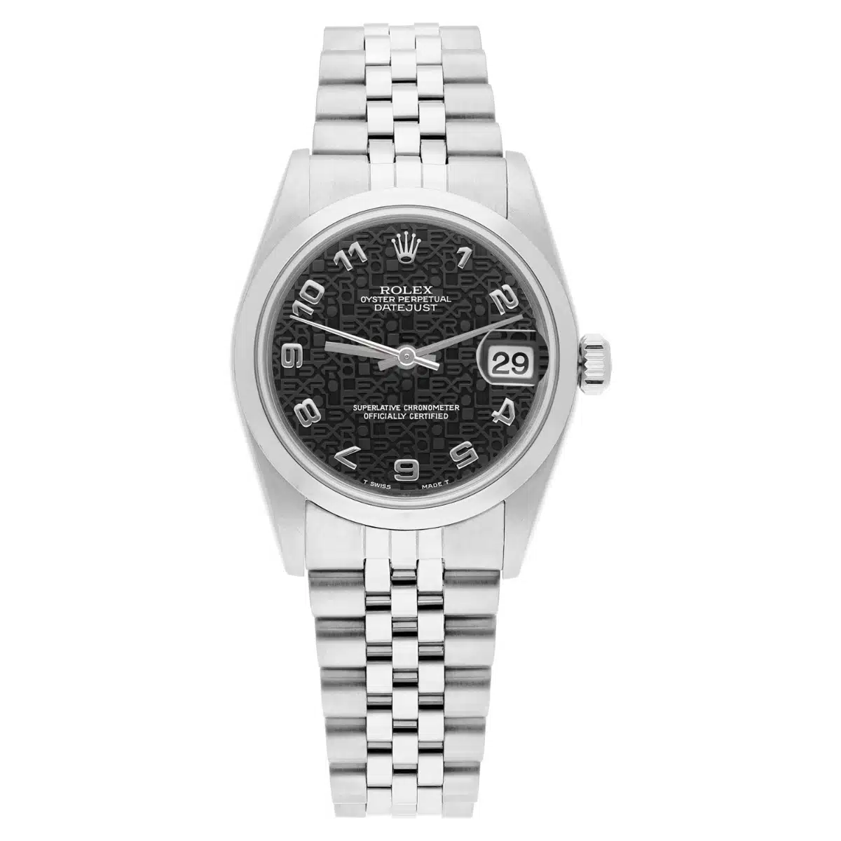 Rolex Datejust 31mm 78240 Black Arabic Dial Stainless Steel Watch Circa 2000 – image 2