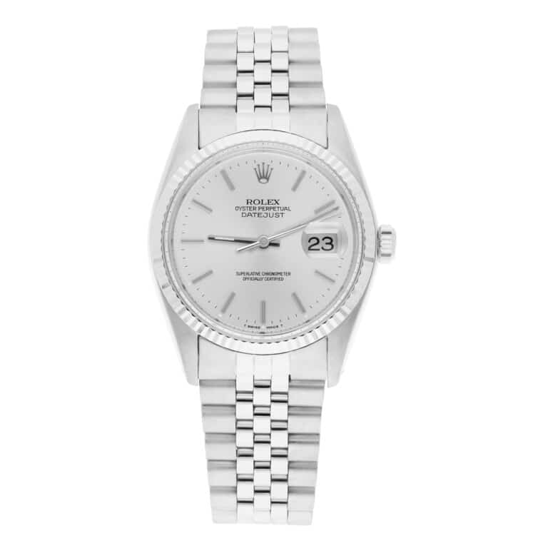 Rolex Datejust 36mm Stainless Steel 16014 Silver Stick Dial, Circa 1987