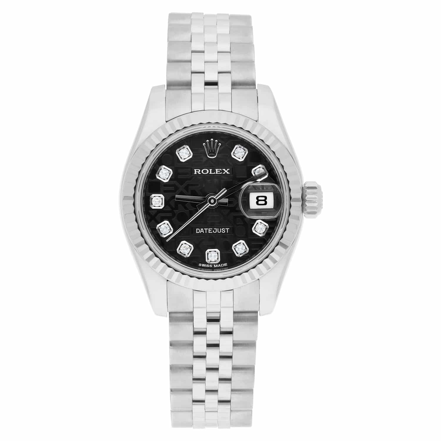 Rolex Lady-Datejust Authentic Womens 26 Black Jubilee Dial Complete 2018