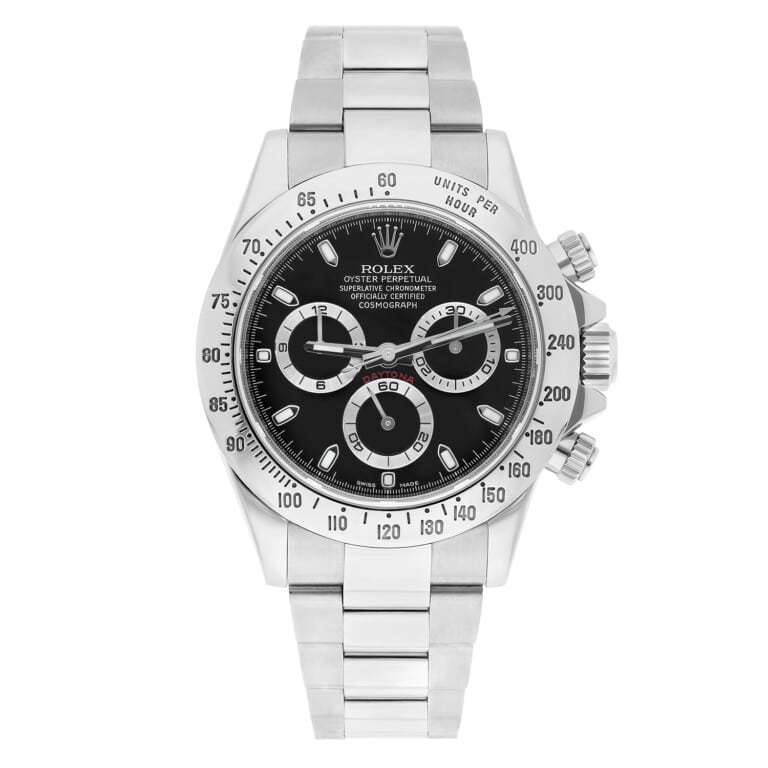 Rolex Cosmograph Daytona Stainless Steel 40mm Black Men’s Watch 116520 – Service Card 2022