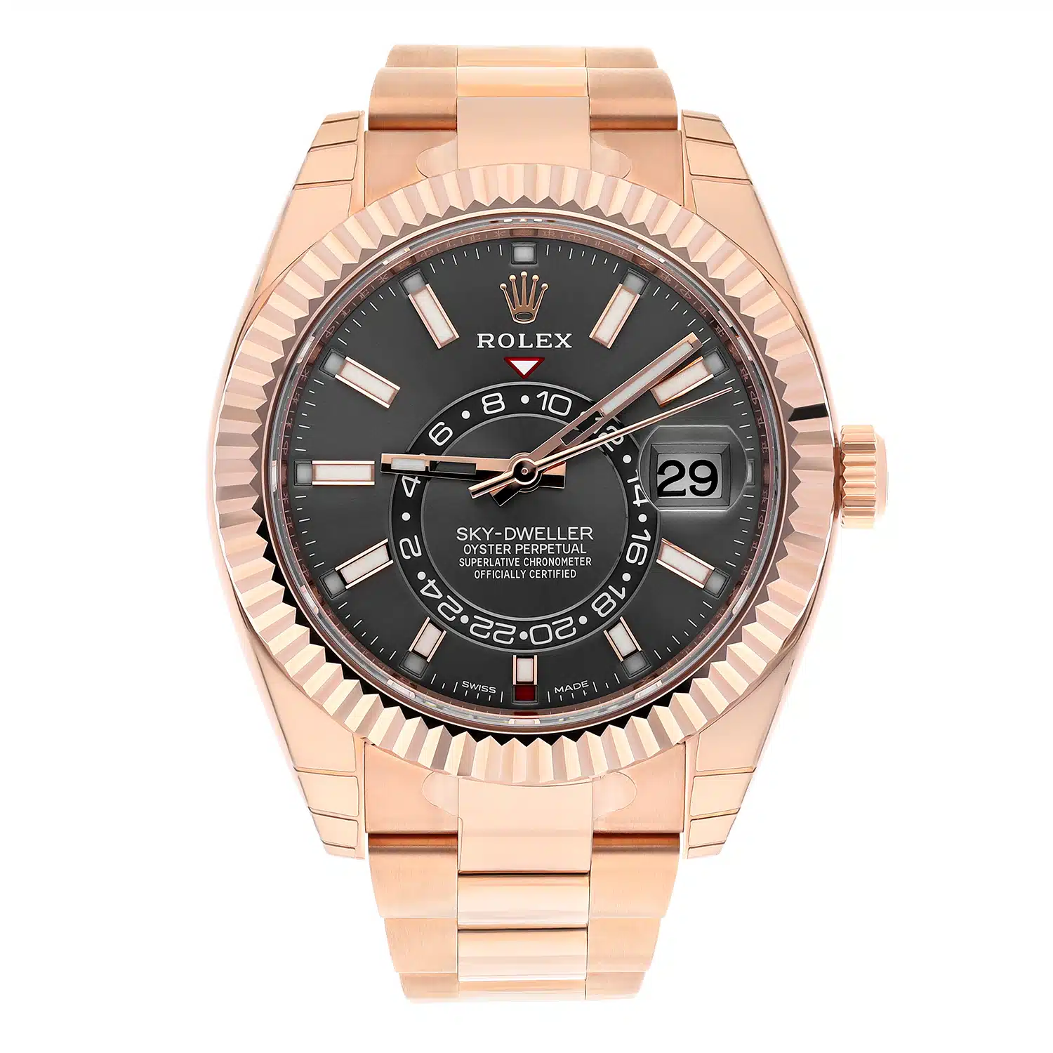 Rolex Sky-Dweller 326935-0007 42mm Everose Gold Rhodium Dial Oyster Bracelet Stickers – image 2