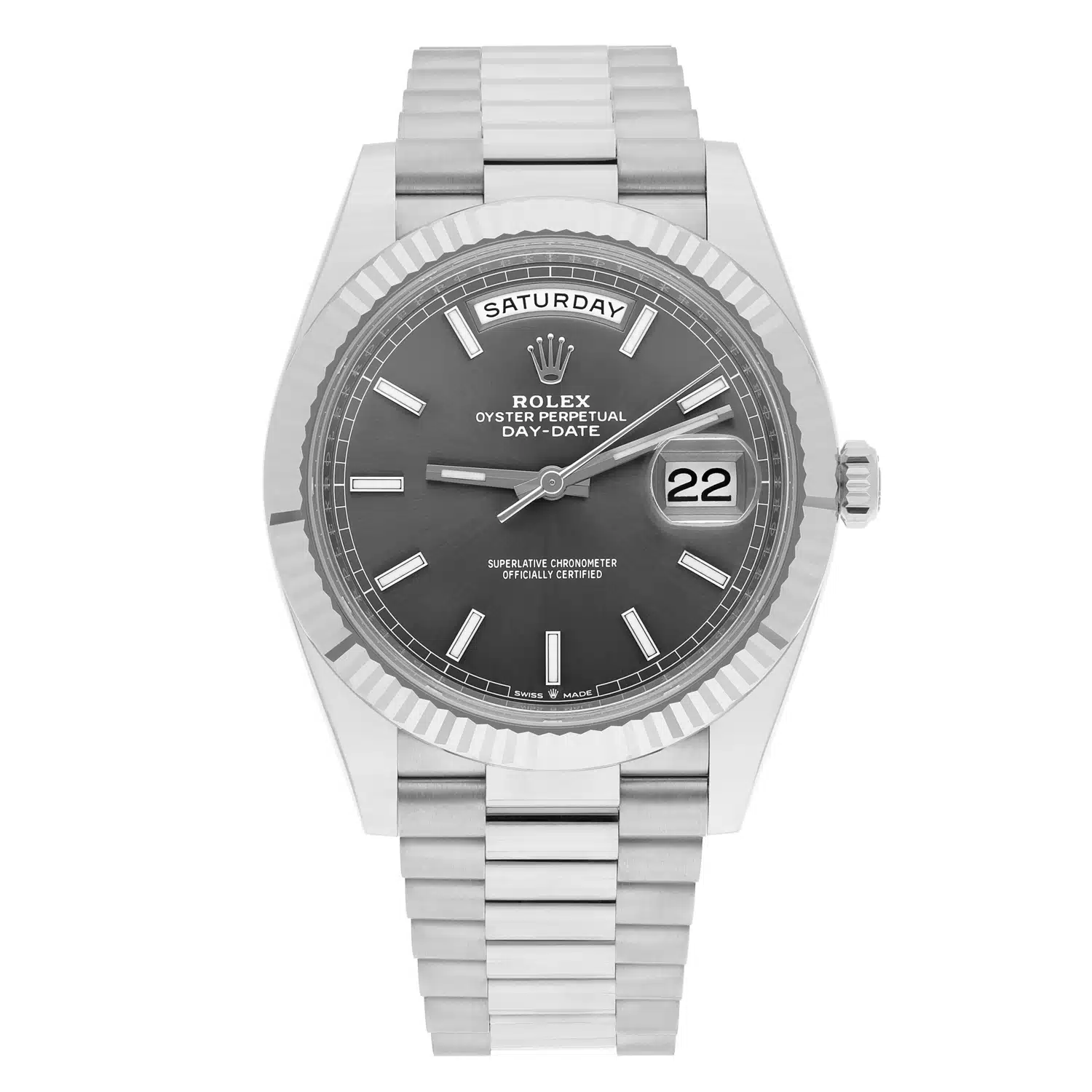 Rolex Day-Date 40 228239 White Gold Grey Slate Dial Presidential UNWORN – image 2