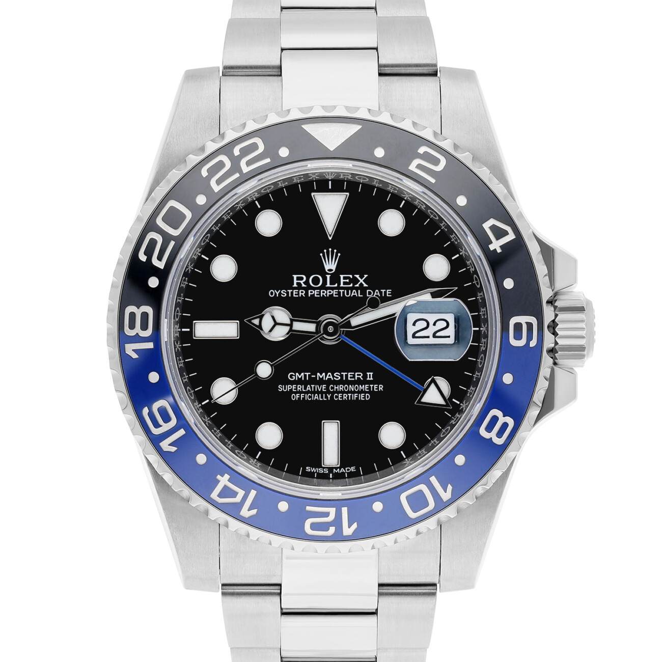 images Rolex GMT-Master II 116710BLNR Stainless Steel Watch Batman Mint