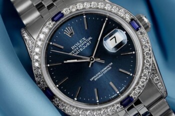Rolex Datejust 31 Blue Index Dial Sapphire & Diamond Steel Watch 68274 – alternate view