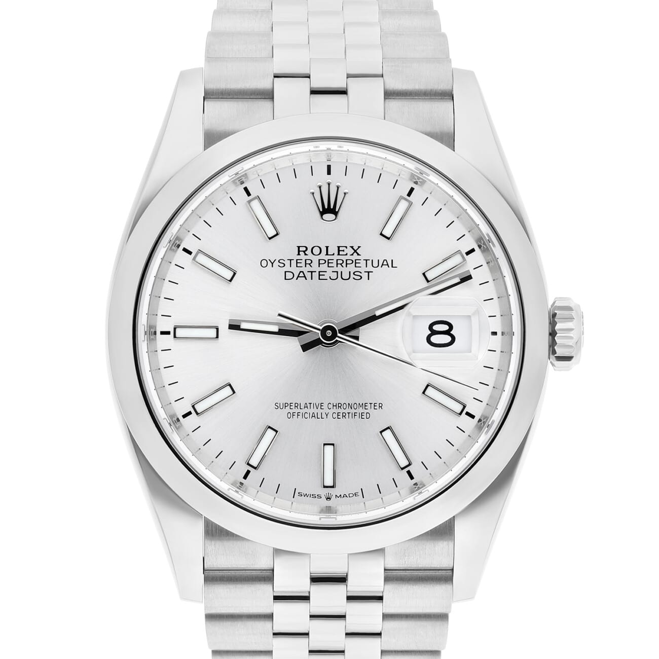 Rolex Datejust 36mm Jubilee Steel Silver Dial Automatic Mens Watch 126200, 2023