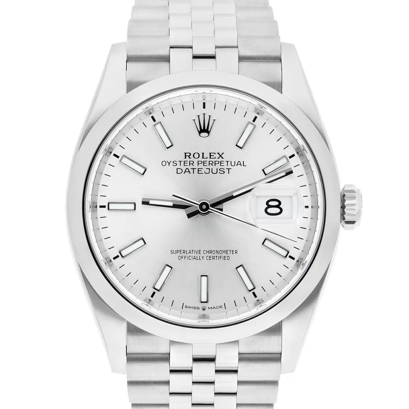 Rolex Datejust 36mm Jubilee Steel Silver Dial Automatic Mens Watch 126200 - 2023
