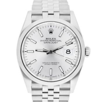 Rolex Datejust 36mm Jubilee Steel Silver Dial Automatic Mens Watch 126200, 2023
