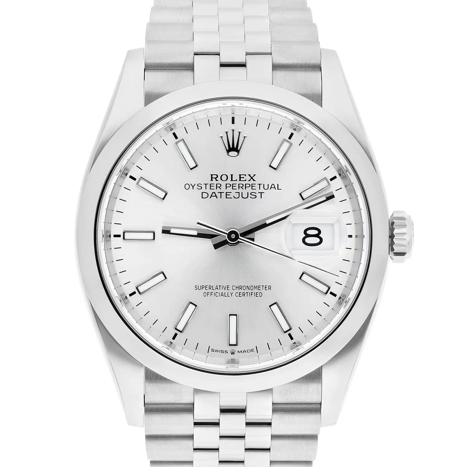 Rolex Datejust 36mm Jubilee Steel Silver Dial Automatic Mens Watch 126200 - 2023
