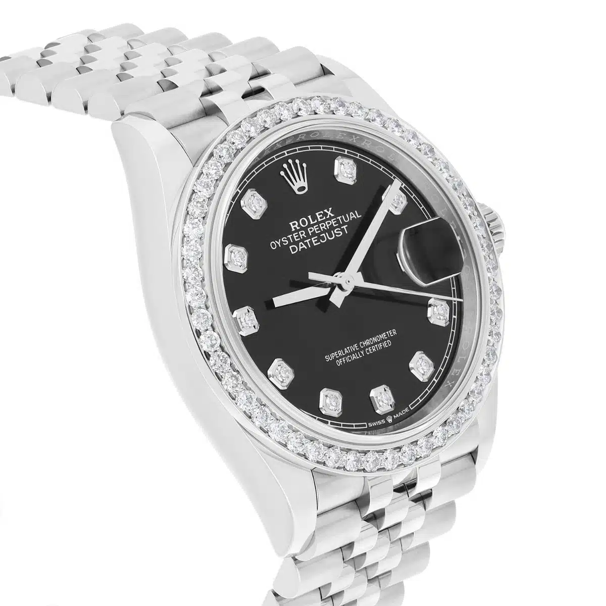 Rolex Datejust 126234 Black 36mm Stainless Steel Jubilee Watch – image 5