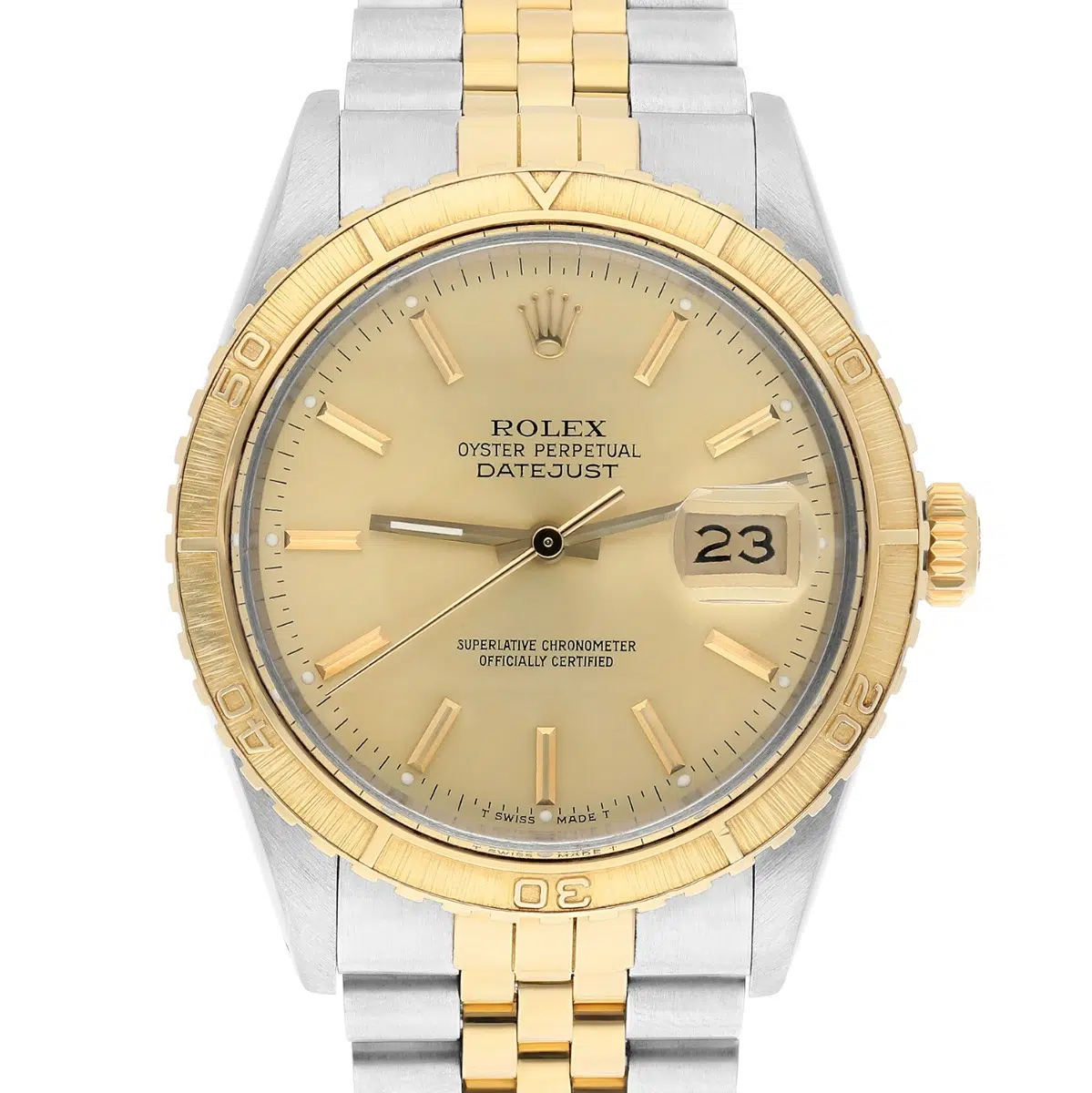 Rolex Datejust Turn-O-Graph 16253 Steel/18k Gold 36mm Champagne Dial Circa 1987 – image 2