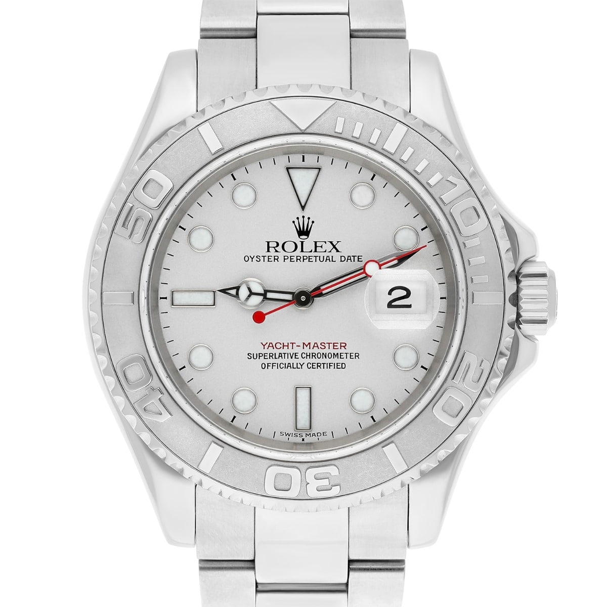 Rolex Yacht-Master 40mm Platinum Bezel Automatic Oyster Watch 16622 Y Series