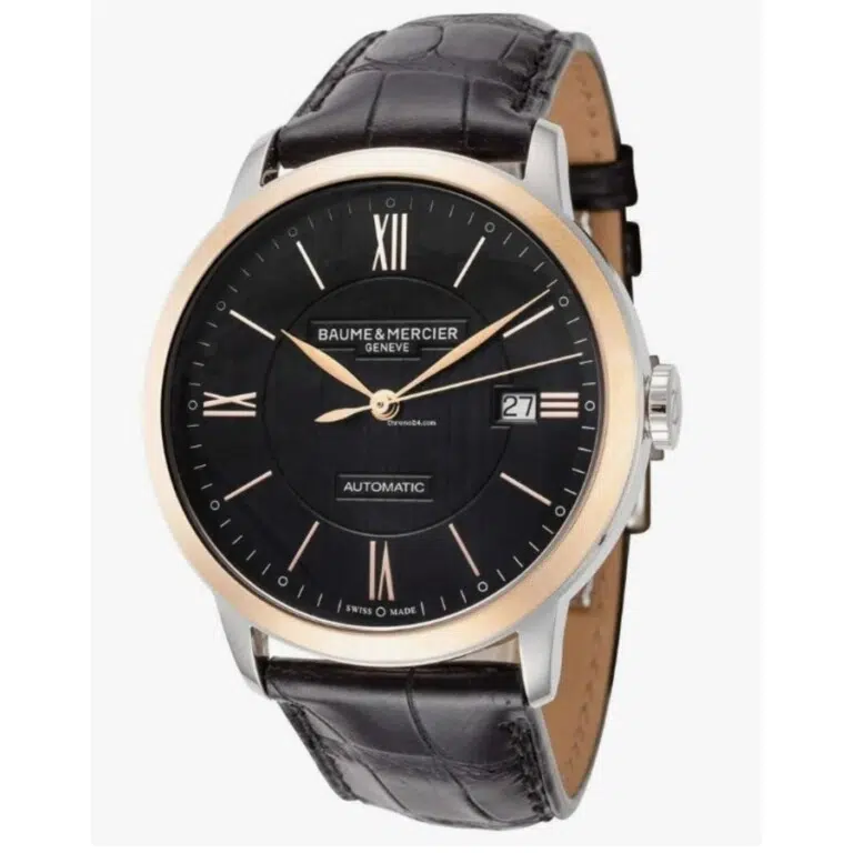 Baume and Mercier Classima 10292 Black Dial Automatic Steel/Rose Gold Black Leather 2024