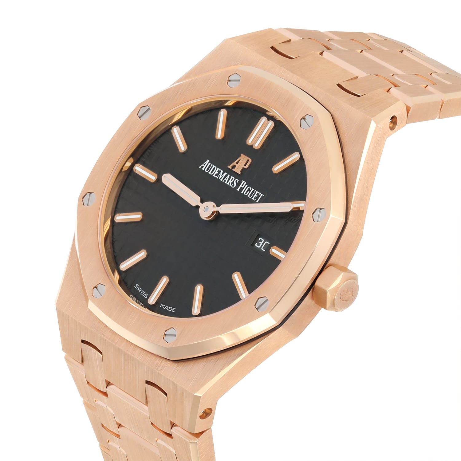 Audemars Piguet 67650OR.OO.1261OR.01 Royal Oak Lady 33mm Rose Gold Brown Dial