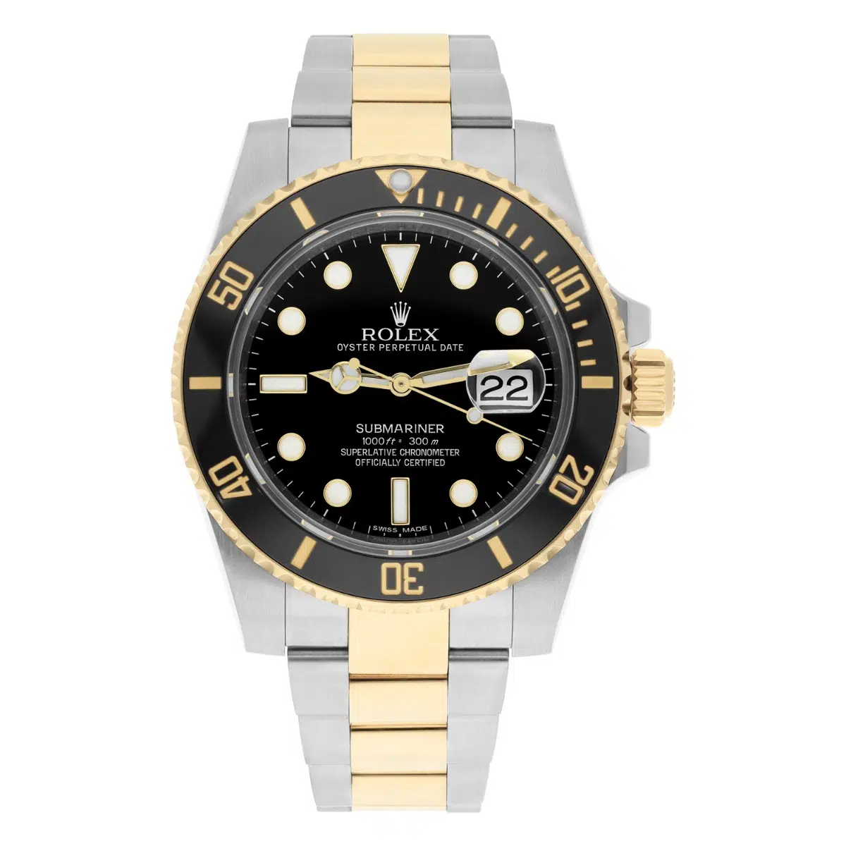Rolex Submariner Date 116613LN Black Dial Ceramic Bezel 18k Gold/Steel Watch – image 2