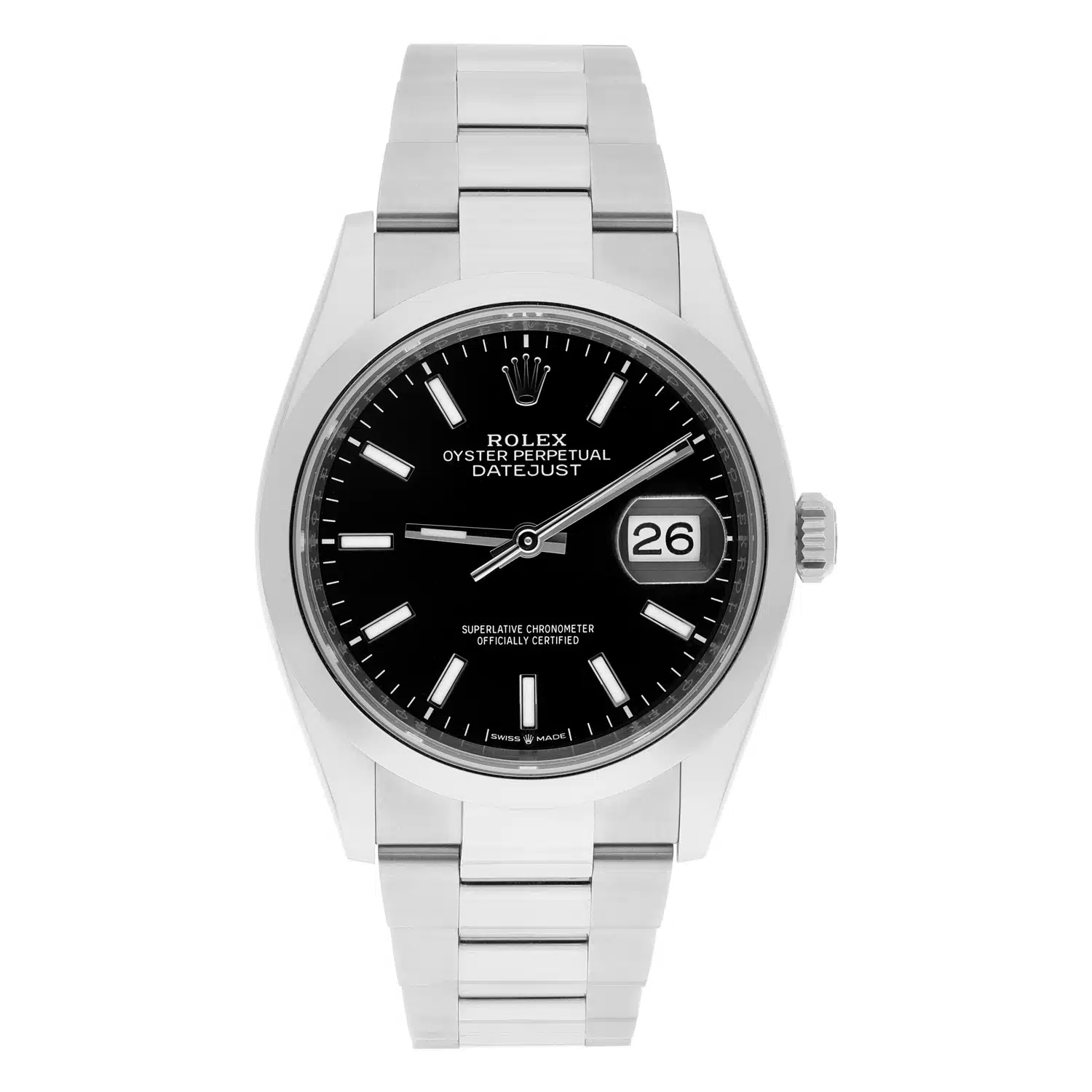Rolex 126200 Datejust 36mm Black Index Dial Oyster Bracelet 2022 COMPLETE MINT – image 2