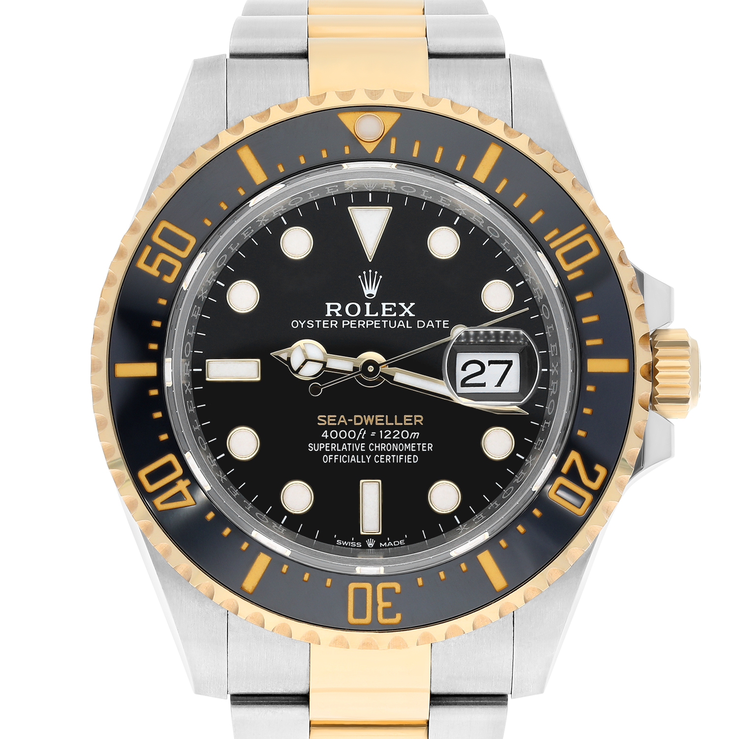 Rolex Sea-Dweller 126603 Stainless Steel with Yellow Gold Watch ( Black Dial )