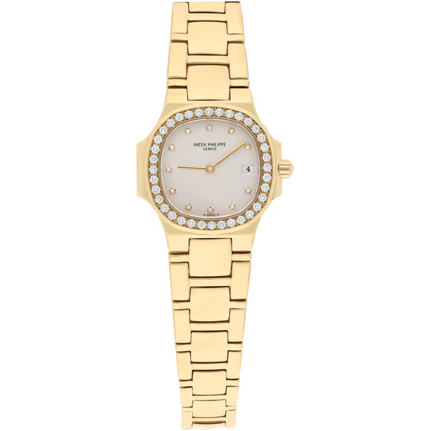 Patek Philippe Nautilus 4700/53 18K Yellow Gold and Diamonds 28mm Quartz Watch – image 2