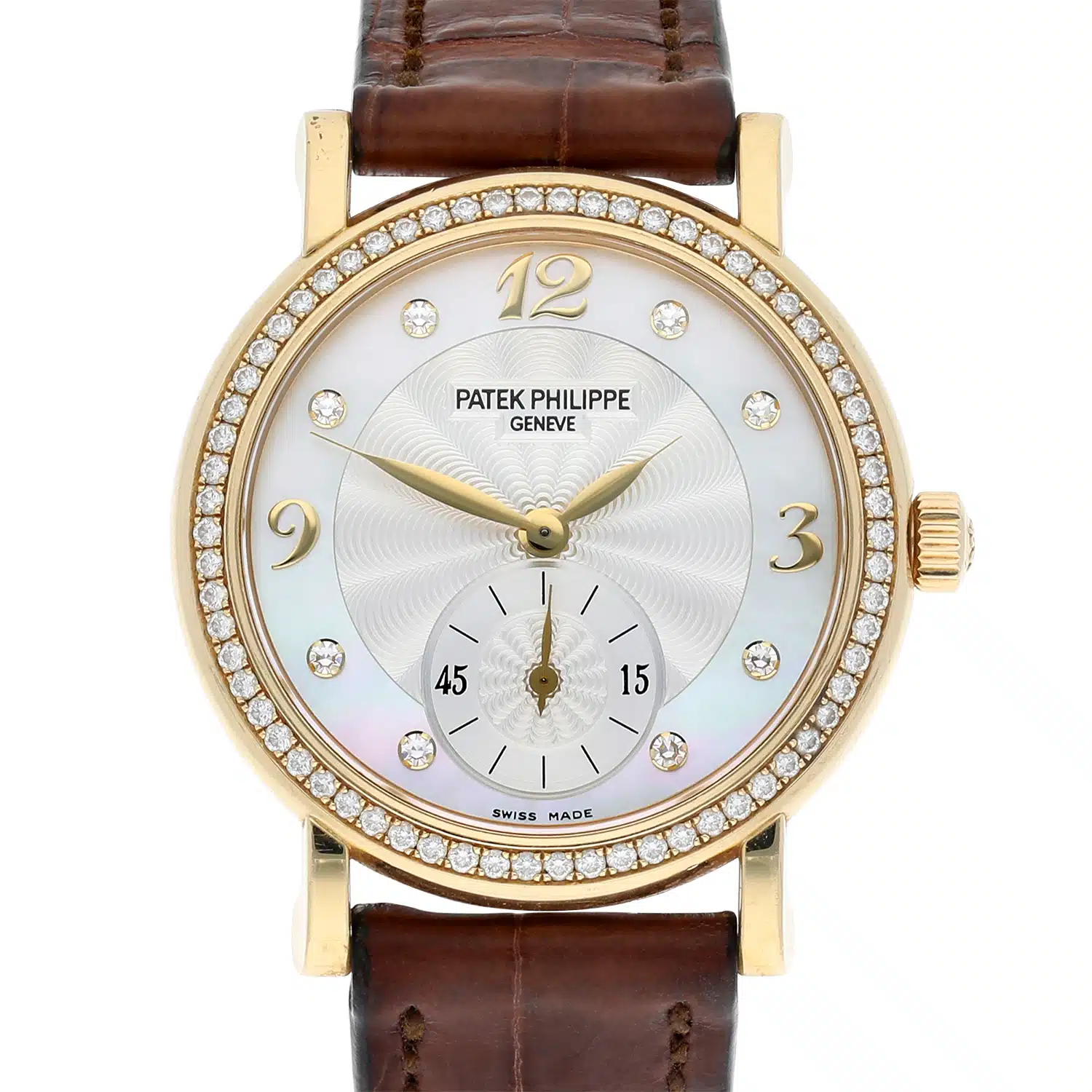 Patek Philippe Calatrava Yellow Gold 4959J-001 Mother Of Pearl Diamond Dial Tiffany – image 2