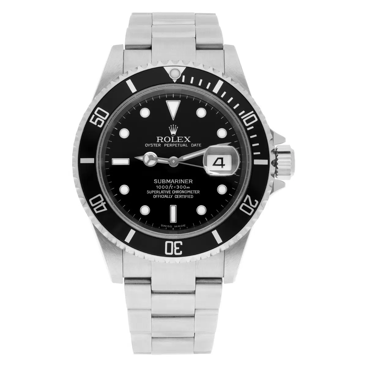 Rolex Men's Submariner Date 16610 Stainless Steel 40MM Black Dial Oyster Watch 1998 – image 2
