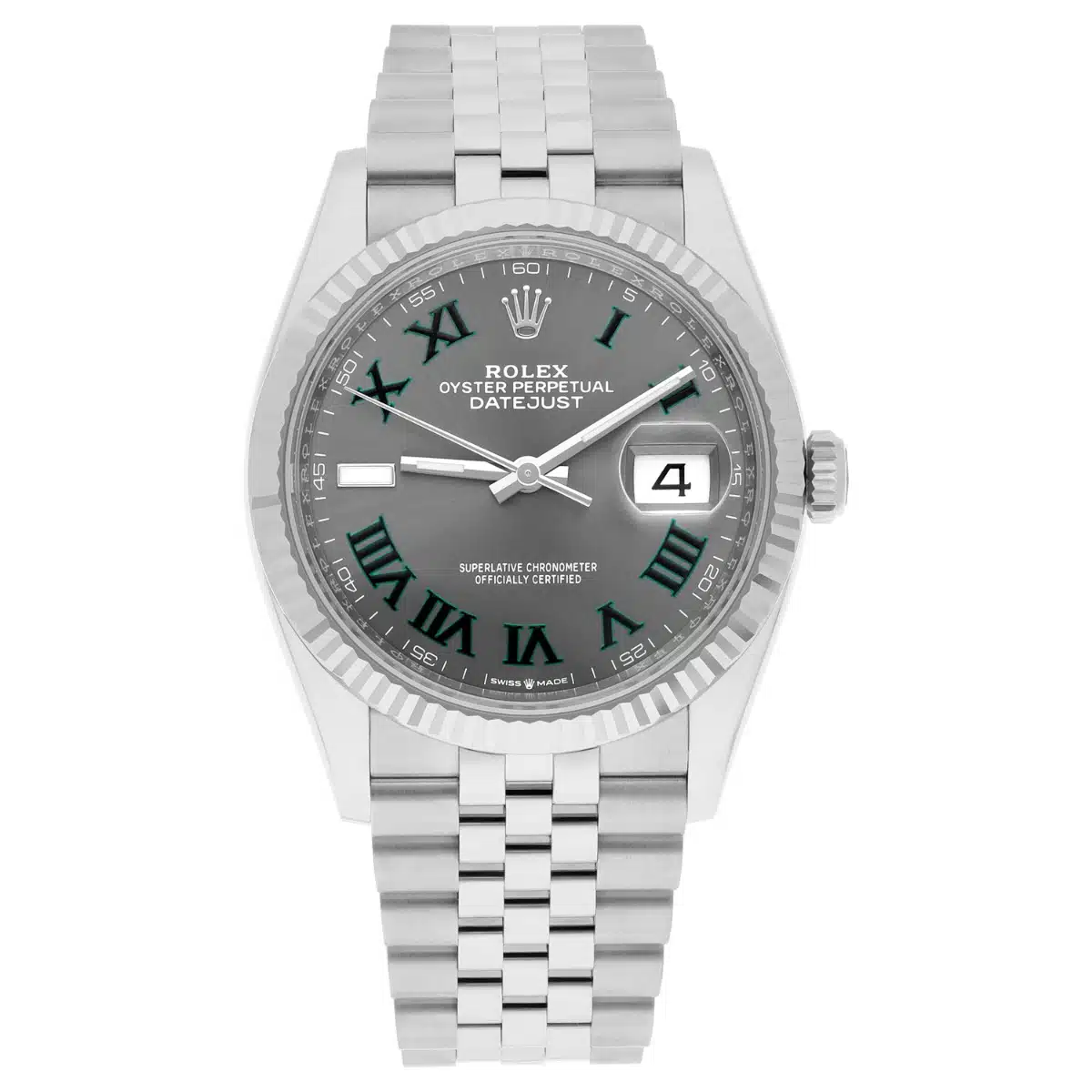 Rolex Datejust 126234 36mm Wimbledon Dial Jubilee Bracelet Stainless Steel Watch – image 2