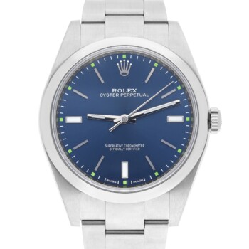 Rolex Oyster Perpetual 114300 Blue Dial Oyster Bracelet Box/Papers