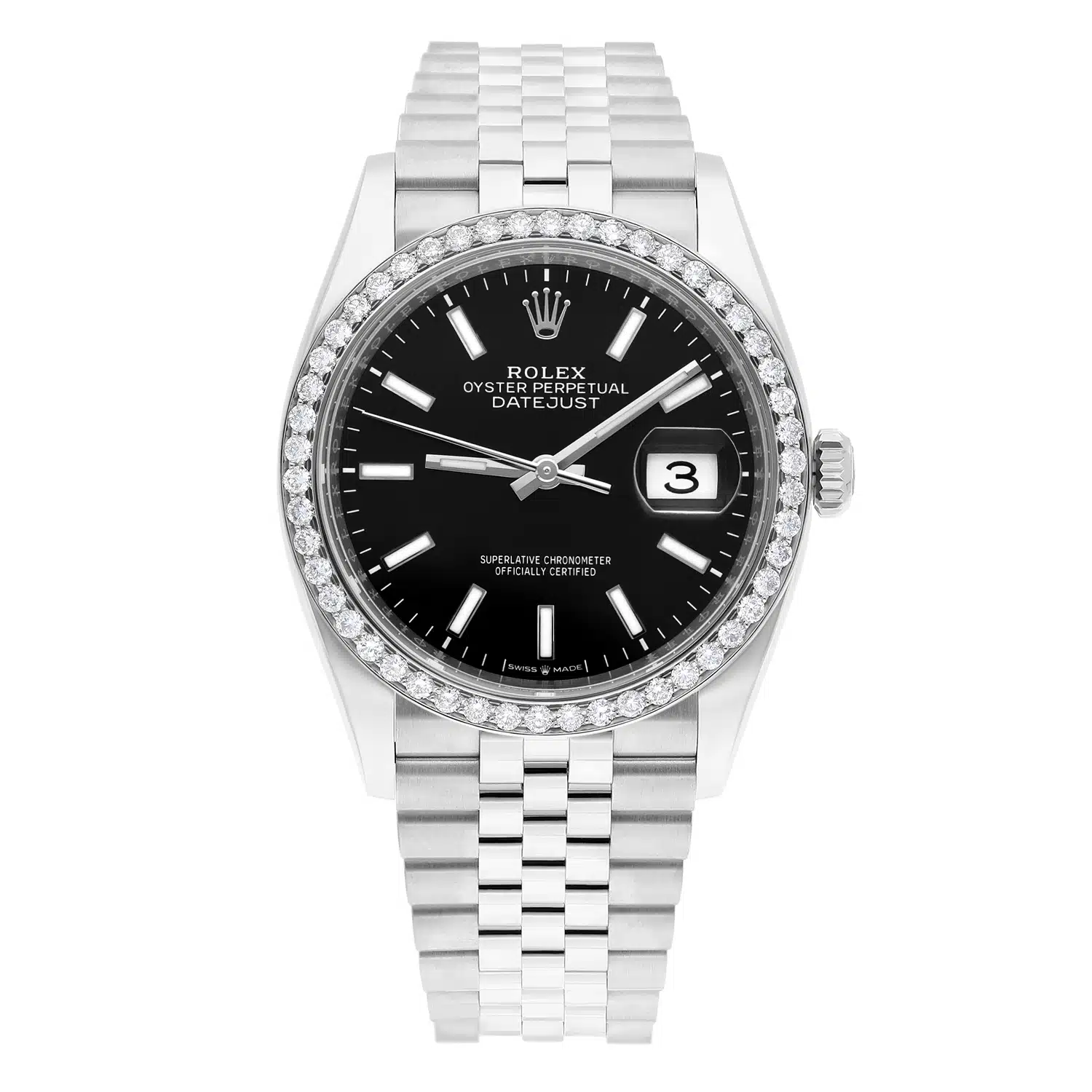 Unworn Rolex Datejust Black 36mm Stainless Steel Jubilee Watch 126234 Complete – image 2