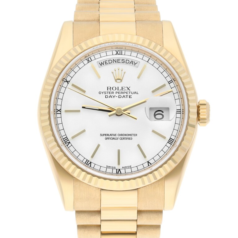 Rolex 18K Yellow Gold 36mm Day-Date President 118238 Mint Condition Complete