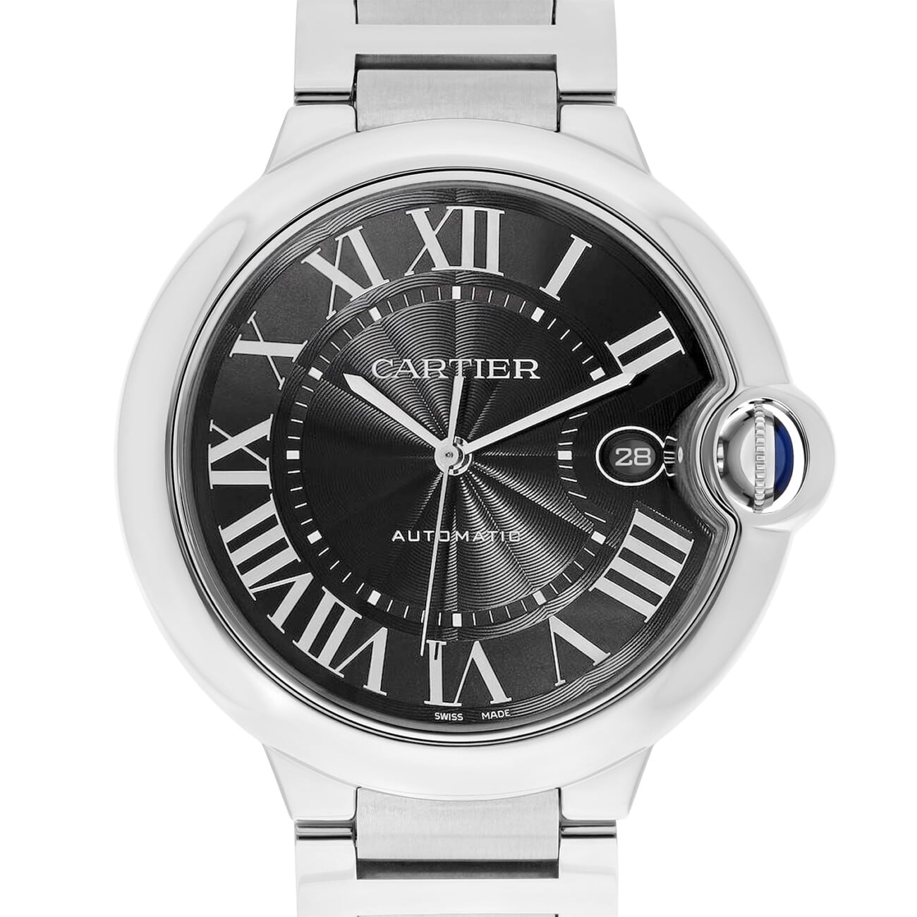 Cartier Ballon Bleu Automatic Grey Dial Stainless Steel Mens Watch WSBB0060