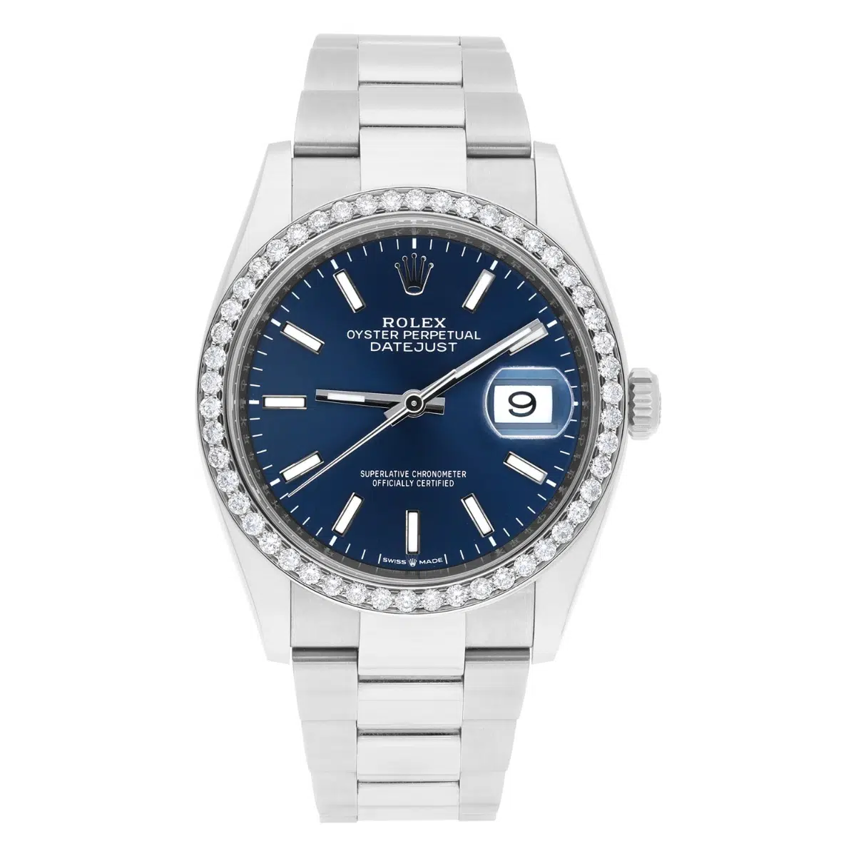 Rolex 126200 Datejust 36mm Blue Index Dial Oyster Bracelet 2021 COMPLETE MINT – image 2