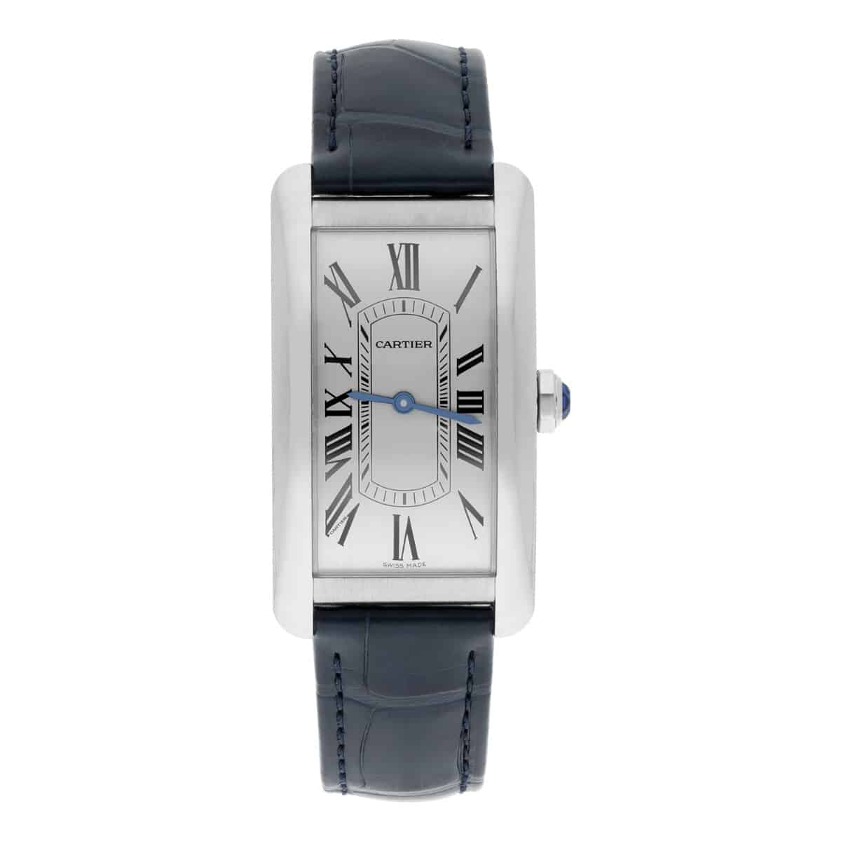 Cartier Tank Americaine Large Model Automatic Silver Dial Men's Watch WSTA0083