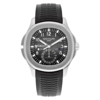 Patek Philippe Aquanaut Travel Time 5164A-001 stainless steel watch, black dial