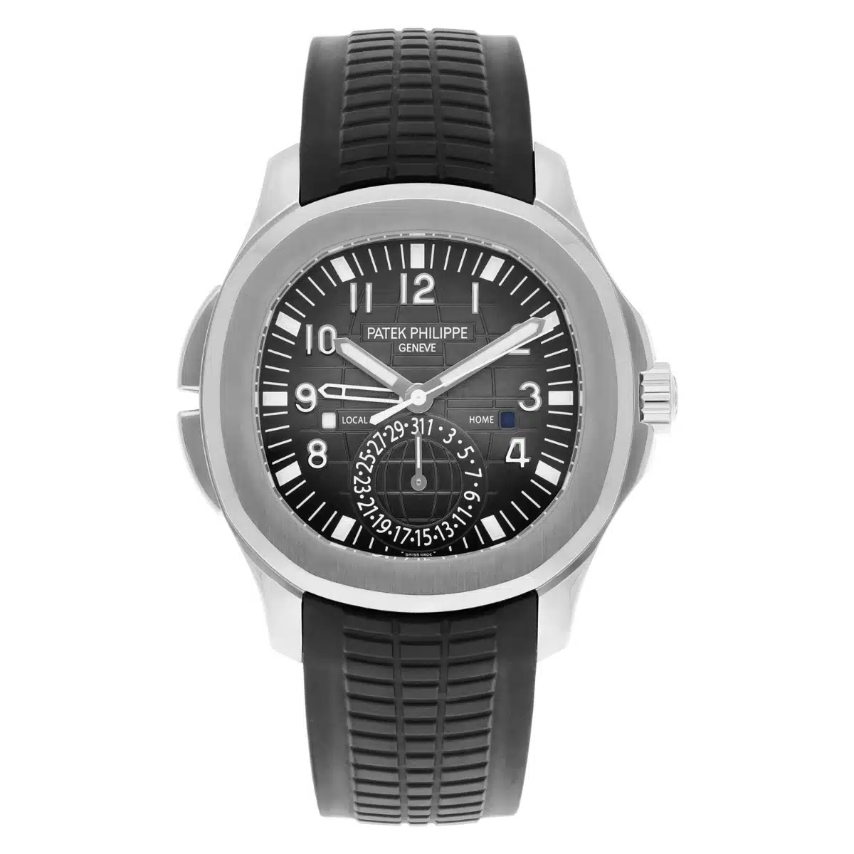 Patek Philippe Aquanaut Travel-Time Steel Black Dial Watch 5164A-001 Box/Papers