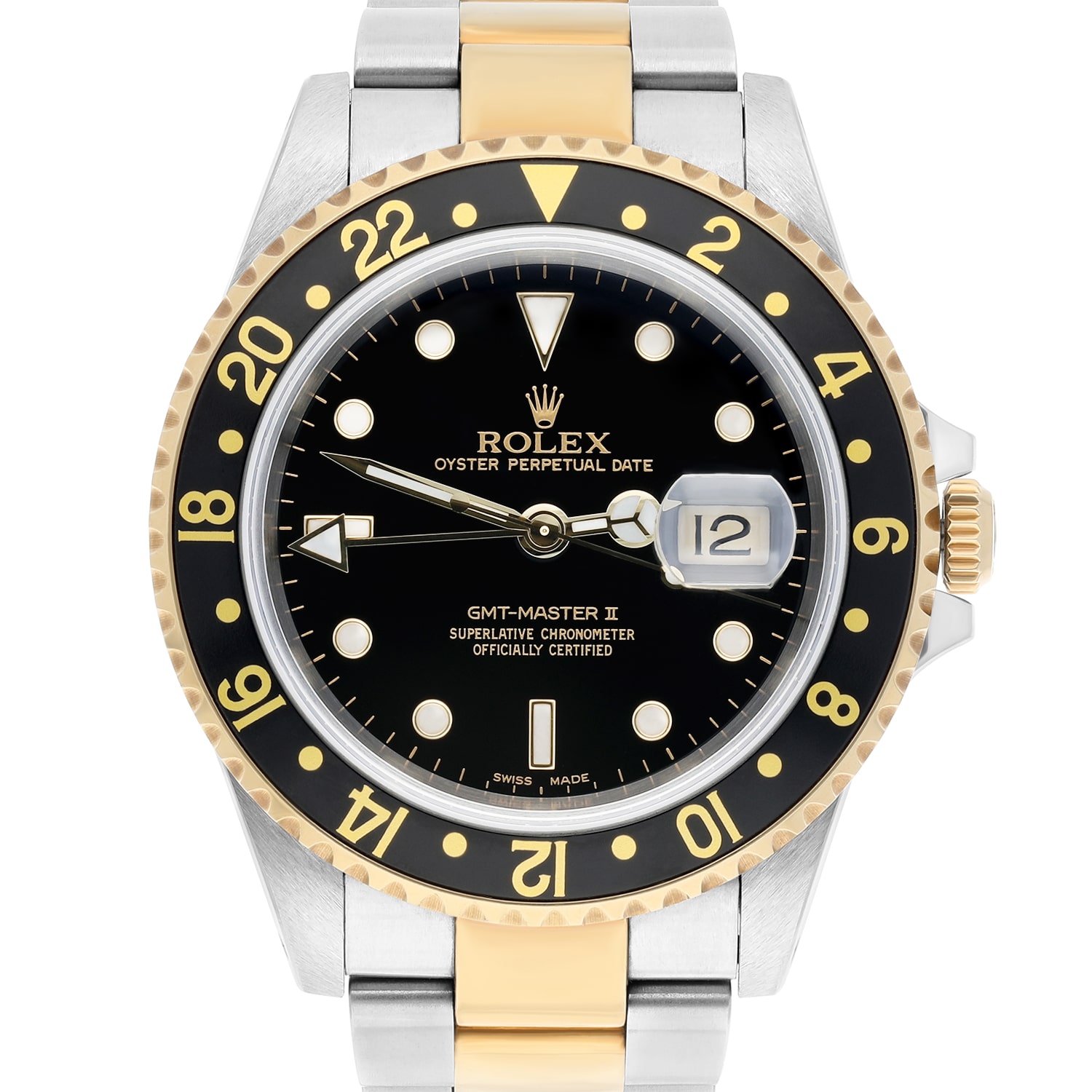 Rolex GMT-Master II 16713 18K & Stainless Steel Black Dial 40mm Watch