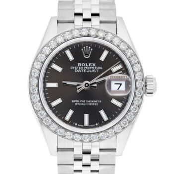 Rolex Datejust 28 Dark Grey Diamond Stainless Steel Jubilee 279160 New 2022
