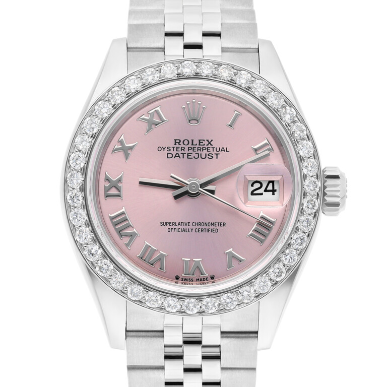 Rolex Datejust 28 Dark Pink Diamond Stainless Steel Jubilee 279160 Unworn