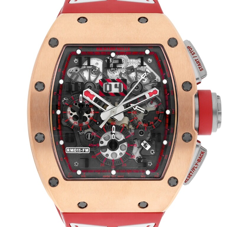 Richard Mille Men's Watch RM011-FM Felipe Massa Chronograph 'Red Demon' Rose Gold
