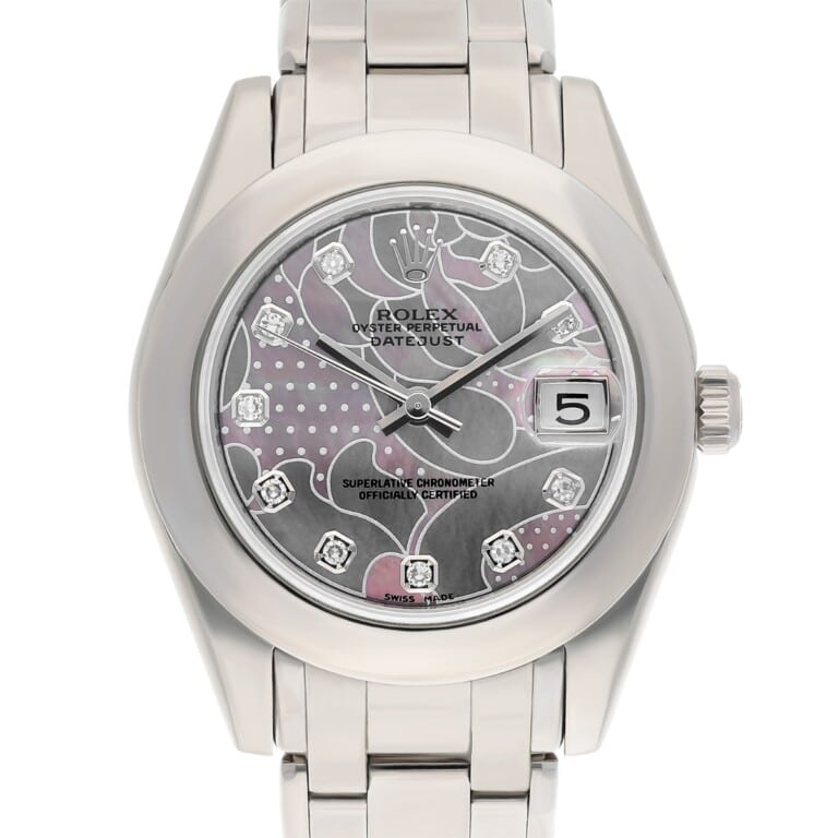Rolex Datejust Pearlmaster White Gold 81209 Factory Goldust Dream MOP Diamonds