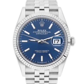 Rolex Datejust 126234 Steel 36mm Blue Index Dial Jubilee Bracelet Box/Papers 2021