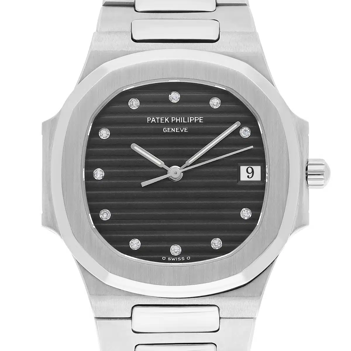 Patek Philippe Nautilus 3900/1 stainless steel watch, side view