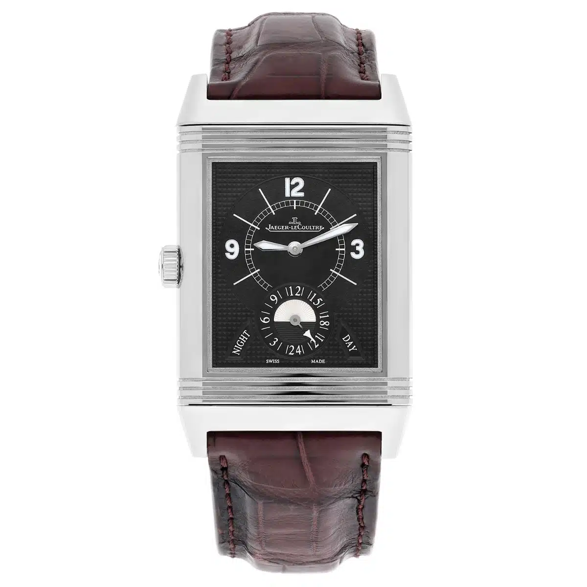 Jaeger-LeCoultre Grande Reverso Duo 273.8.85 Men’s Stainless Steel Watch B/P – image 4