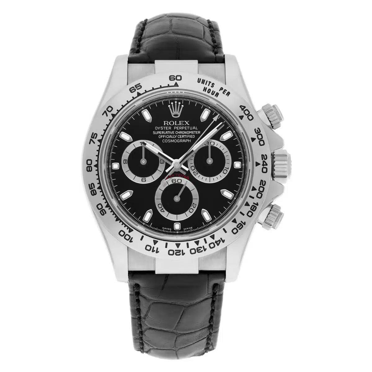 Rolex Cosmograph Daytona 116519 18k White Gold Mens Watch Strap Box Papers – image 2