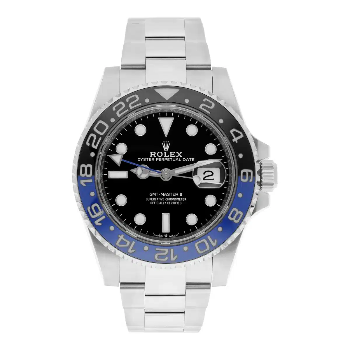 Rolex GMT-Master II 126710BLNR Batman, black and blue ceramic bezel, Oyster bracelet