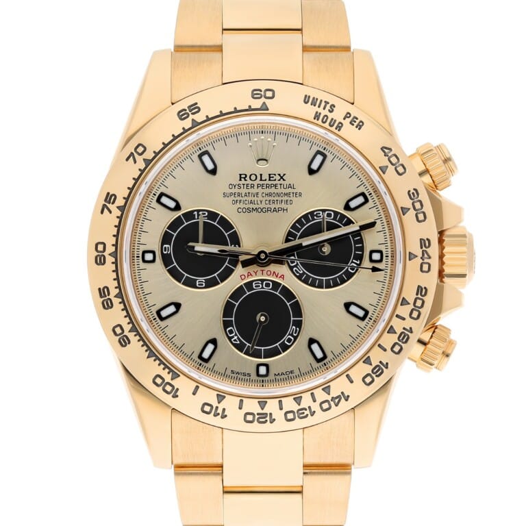 Rolex Cosmograph Daytona 116508 Pikachu, 18k yellow gold, champagne dial