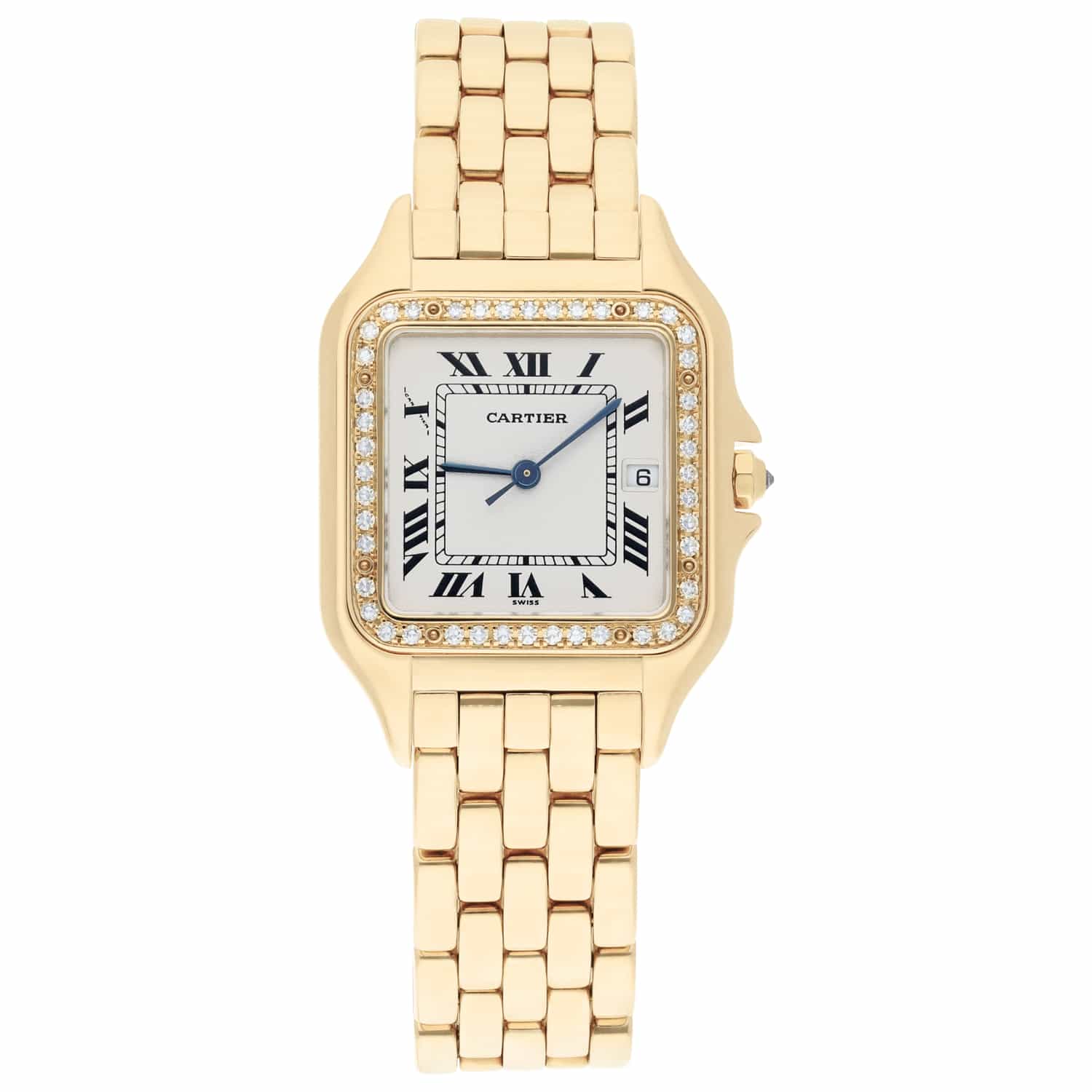 Cartier Panthere 29mm Ladies Large 18K Yellow Gold Watch with Diamonds 887968