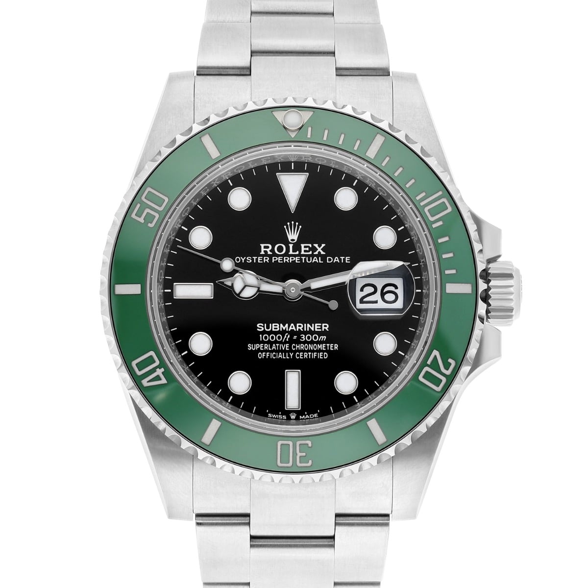 Rolex Submariner Date 126610LV 41mm Stainless Steel Watch Kermit Green Bezel 2022