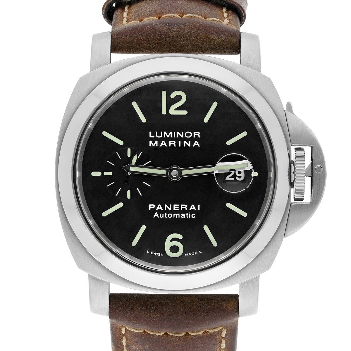 images Panerai Luminor Marina PAM00104 Small Second Date Automatic Men's Watch