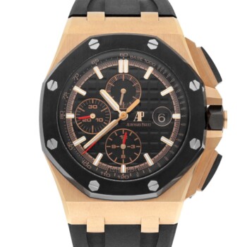 Audemars Piguet 26401RO.OO.A002CA.02 Royal Oak Offshore Black Dial Black Strap